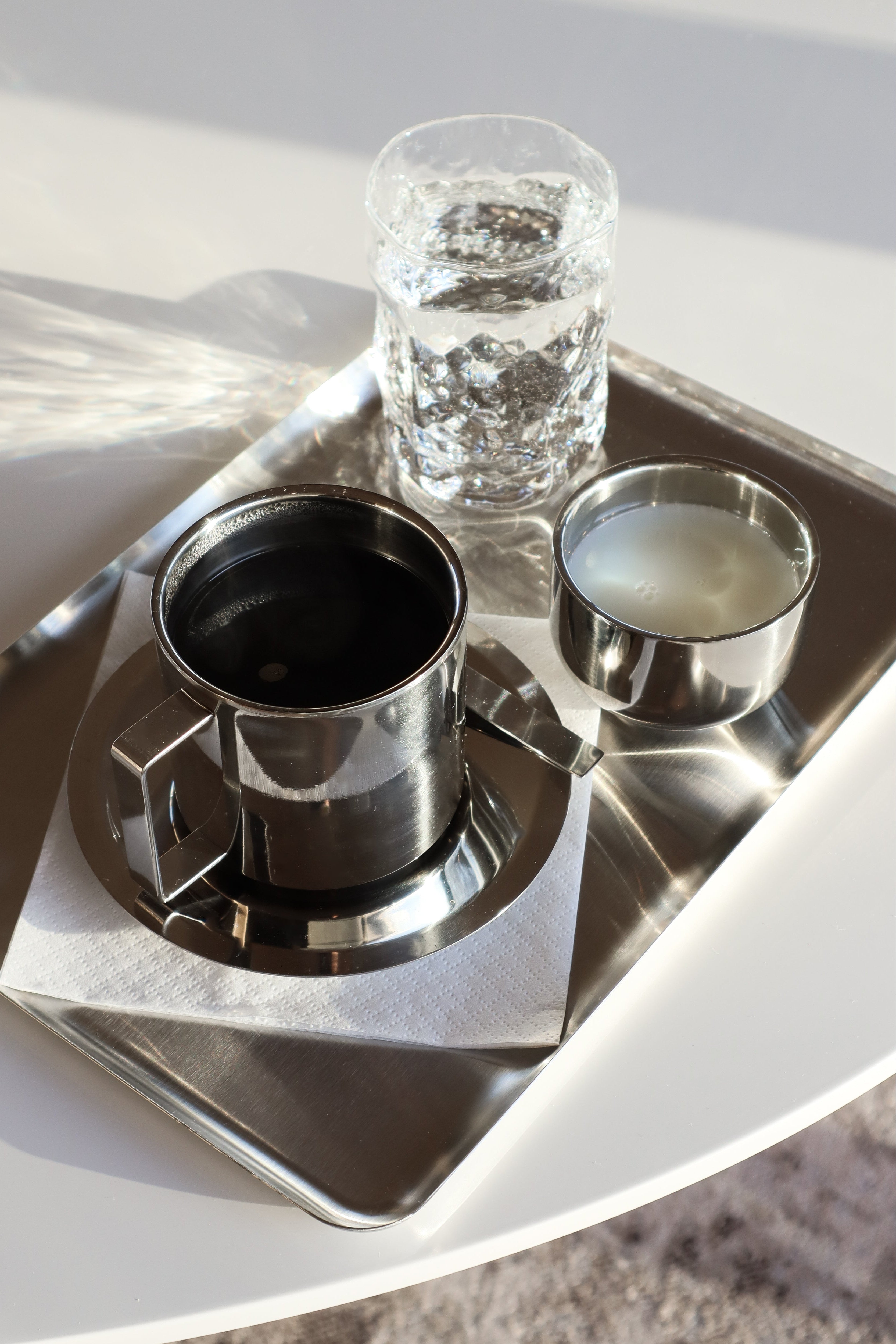 Stål serveringsbakke - Large